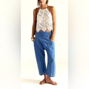 Free People WE THE FREE Lunan Harem Crop Jeans Large